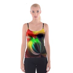 Circle Lines Wave Star Abstract Spaghetti Strap Top by Celenk