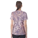 rose gold, asian,leaf,pattern,bamboo trees, beauty, pink,metallic,feminine,elegant,chic,modern,wedding Women s Sport Mesh Tee View2