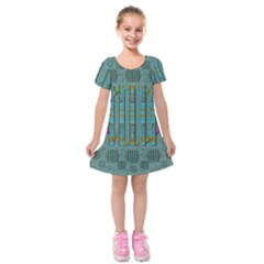 Freedom Is Every Where Just Love It Pop Art Kids  Short Sleeve Velvet Dress by pepitasart