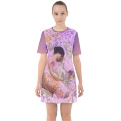 Violets For The Birds  Sixties Short Sleeve Mini Dress by pastpresents