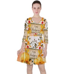 Happy Thanksgiving With Pumpkin Ruffle Dress by FantasyWorld7