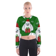 Yeti Xmas Cropped Sweatshirt by Valentinaart