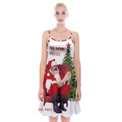 Karl Marx Santa  Spaghetti Strap Velvet Dress by Valentinaart