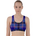 Blue Heather Plaid Back Weave Sports Bra View1