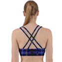 Blue Heather Plaid Back Weave Sports Bra View2