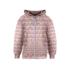 Floral Pattern Kids  Zipper Hoodie by SuperPatterns