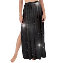 Starry Galaxy Night Black And White Stars Maxi Chiffon Tie-up Sarong by yoursparklingshop