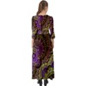 Abstract Fractal Art Design Button Up Boho Maxi Dress View2