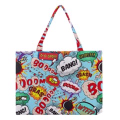 Comic Pattern Medium Tote Bag by Bigfootshirtshop