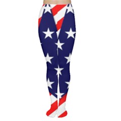 Patriotic Usa Stars Stripes Red Women s Tights by Celenk