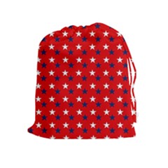 Patriotic Red White Blue Usa Drawstring Pouches (extra Large) by Celenk