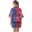 American Flag Patriot Red White Quarter Sleeve Kimono Robe View2