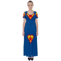 Super Dealer High Waist Short Sleeve Maxi Dress by PodArtist