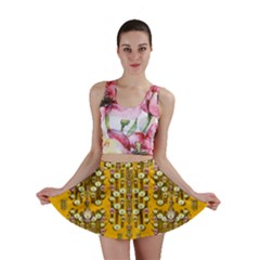 Rain Showers In The Rain Forest Of Bloom And Decorative Liana Mini Skirt by pepitasart