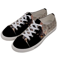 Owl Hiding Peeking Peeping Peek Women s Low Top Canvas Sneakers by Celenk