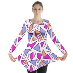 Retro Shapes 03 Long Sleeve Tunic  by jumpercat