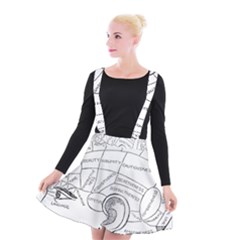 Brain Chart Diagram Face Fringe Suspender Skater Skirt by Celenk