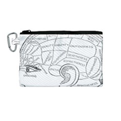 Brain Chart Diagram Face Fringe Canvas Cosmetic Bag (medium) by Celenk