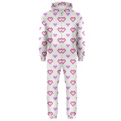 Pixel Hearts Hooded Jumpsuit (men)  by jumpercat