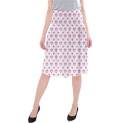 Pixel Hearts Midi Beach Skirt by jumpercat