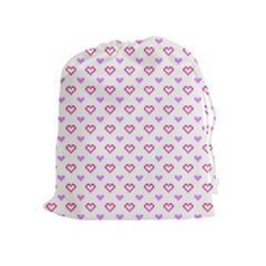 Pixel Hearts Drawstring Pouches (extra Large) by jumpercat