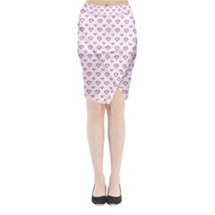 Pixel Hearts Midi Wrap Pencil Skirt by jumpercat