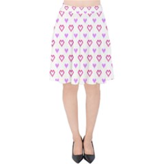 Pixel Hearts Velvet High Waist Skirt by jumpercat