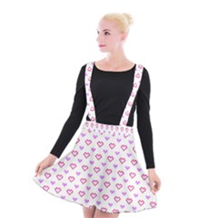 Pixel Hearts Suspender Skater Skirt by jumpercat