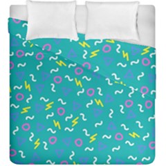 Retro Wave 4 Duvet Cover Double Side (king Size) by jumpercat