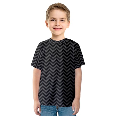 Dark Chevron Kids  Sport Mesh Tee by jumpercat