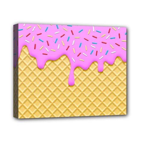 Strawberry Ice Cream Canvas 10  X 8  by jumpercat