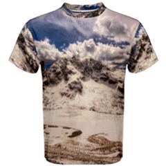 Italy Landscape Mountains Winter Men s Cotton Tee by BangZart