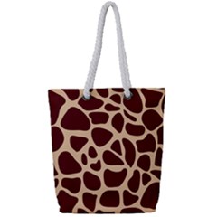 Animal Print Girraf Patterns Full Print Rope Handle Tote (small) by BangZart