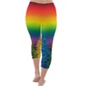 Christmas Colorful Rainbow Colors Capri Winter Leggings  View4