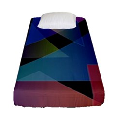 Triangle Gradient Abstract Geometry Fitted Sheet (single Size) by BangZart