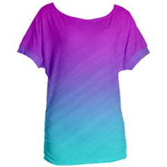 Background Pink Blue Gradient Women s Oversized Tee by BangZart