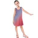 Dots Red White Blue Gradient Kids  Sleeveless Dress View1