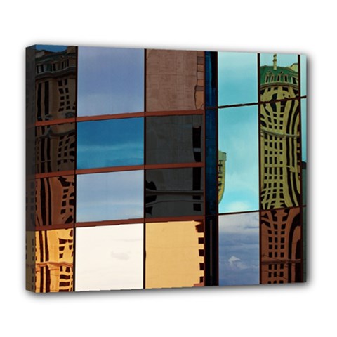 Glass Facade Colorful Architecture Deluxe Canvas 24  X 20   by BangZart