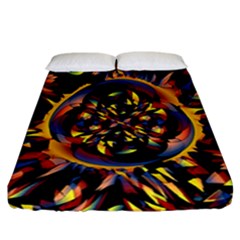 Spiky Abstract Fitted Sheet (california King Size) by linceazul