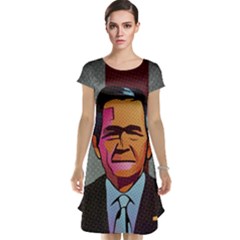 George W Bush Pop Art President Usa Cap Sleeve Nightdress by BangZart