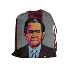 George W Bush Pop Art President Usa Drawstring Pouches (extra Large) by BangZart