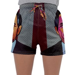 George W Bush Pop Art President Usa Sleepwear Shorts by BangZart