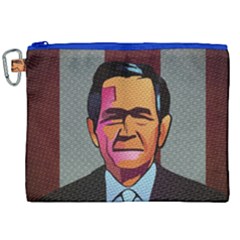 George W Bush Pop Art President Usa Canvas Cosmetic Bag (xxl) by BangZart