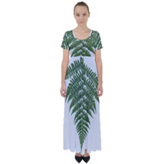 Boating Nature Green Autumn High Waist Short Sleeve Maxi Dress by BangZart