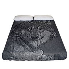 Wolf Forest Animals Fitted Sheet (california King Size) by BangZart