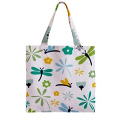 Busy Dragonflies Zipper Grocery Tote Bag by Bigfootshirtshop