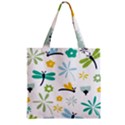 Busy Dragonflies Zipper Grocery Tote Bag View1