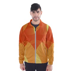 Abstract Orange Yellow Red Color Wind Breaker (men) by Celenk