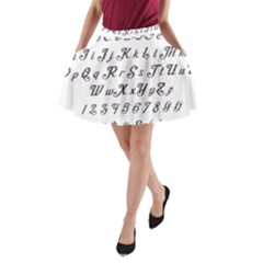 Font Lettering Alphabet Writing A-line Pocket Skirt by Celenk