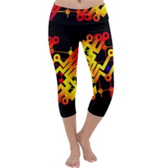 Board Conductors Circuits Capri Yoga Leggings by Celenk